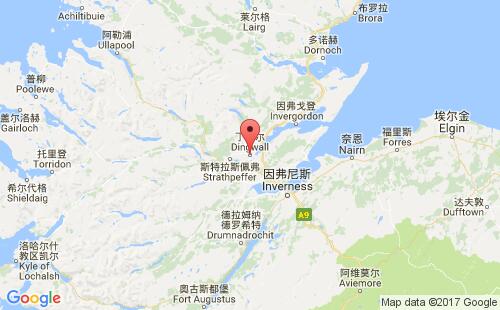 加拿大海運(yùn)港口丁沃爾dingwall港口地圖