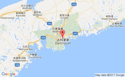 加拿大海運(yùn)港口哈利法克斯halifax港口地圖