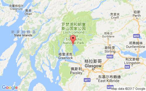 加拿大海運港口洛蒙德lomond港口地圖