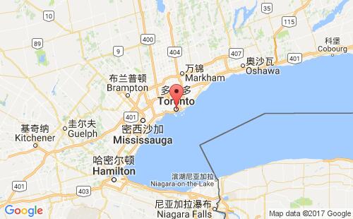 加拿大海運港口多倫多toronto,on港口地圖