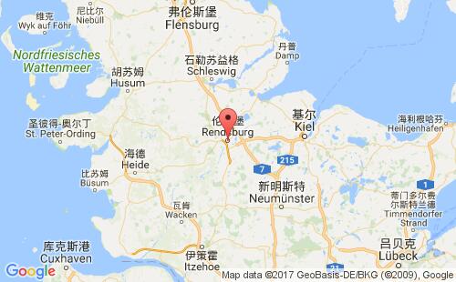 德國港口倫茨堡rendsburg港口地圖