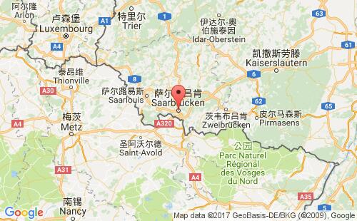 德國(guó)港口薩爾布呂肯saarbrucken港口地圖