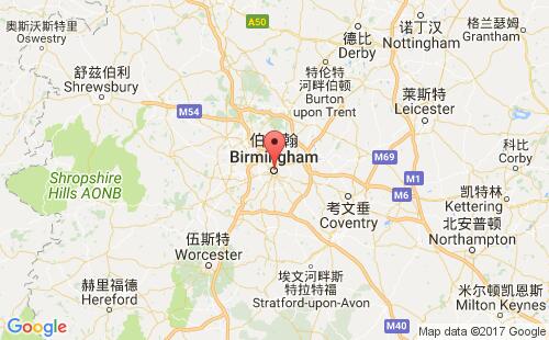 英國(guó)港口伯明翰birmingham港口地圖
