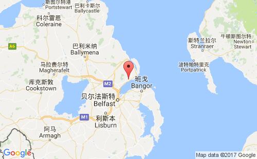 英國(guó)港口卡里克弗格斯carrickfergus港口地圖