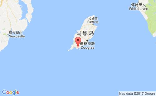 英國港口卡斯爾敦castletown港口地圖