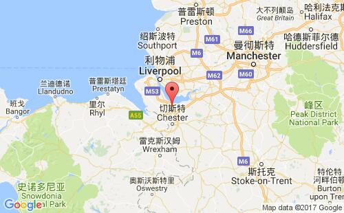 英國(guó)港口埃爾斯米爾港ellesmere port港口地圖