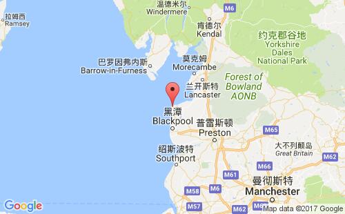 英國(guó)港口弗利特伍德fleetwood港口地圖