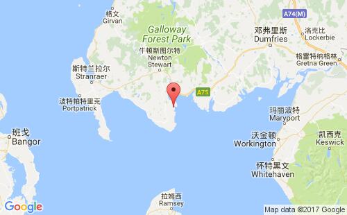 英國港口加利斯敦garlieston港口地圖