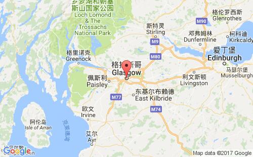 英國(guó)港口格拉斯哥glasgow港口地圖
