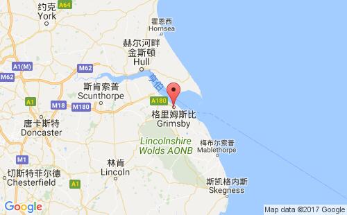 英國港口格里姆斯比grimsby港口地圖