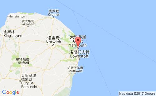 英國港口大雅茅斯great yarmouth港口地圖
