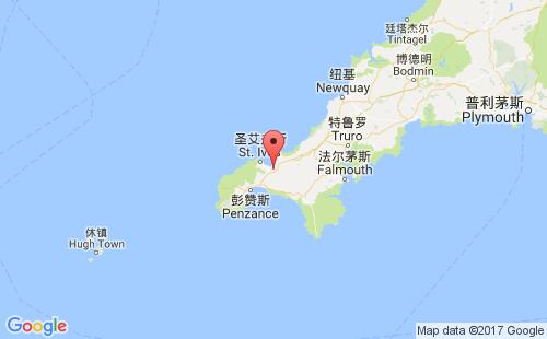 英國(guó)港口海爾hayle港口地圖