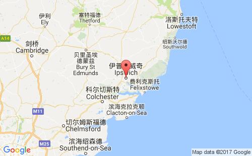英國(guó)港口伊普斯威奇ipswich港口地圖
