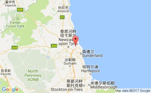 英國港口賈羅jarrow港口地圖