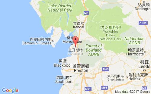 英國港口蘭開斯特lancaster港口地圖