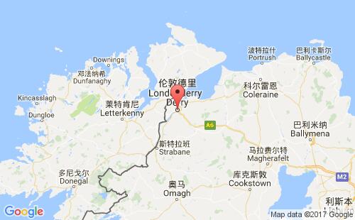 英國港口倫敦德里londonderry港口地圖