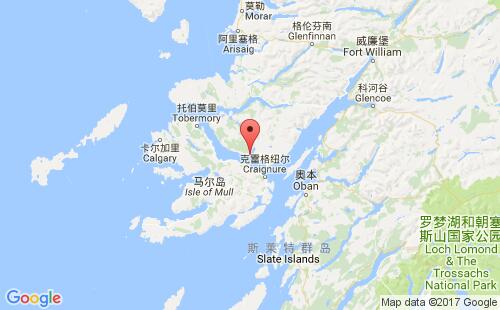 英國港口洛哈林lochaline pier港口地圖