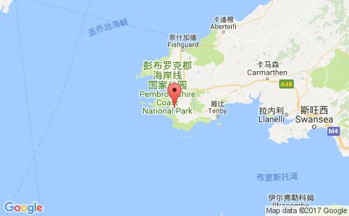 英國(guó)港口米爾福德港milford haven港口地圖