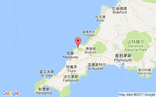 英國港口帕德斯托pdstow港口地圖