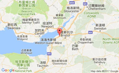 英國港口波爾特布里portbury港口地圖