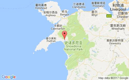 英國(guó)港口波特馬多克porthmadog港口地圖