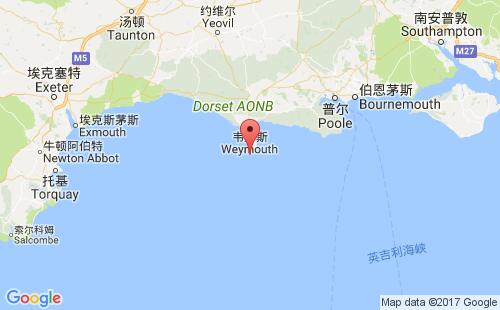 英國(guó)港口波特蘭角portladn bill港口地圖