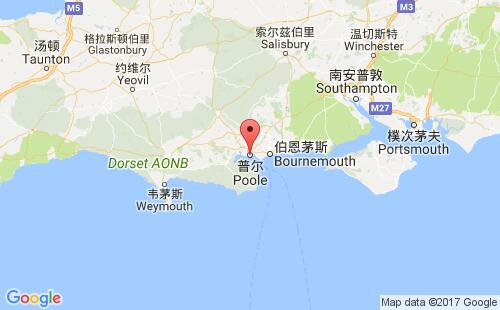 英國港口普爾poole港口地圖