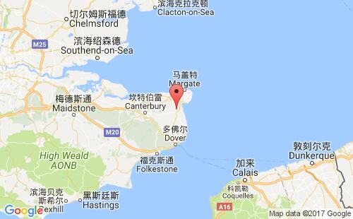 英國(guó)港口里奇伯勒richborough港口地圖