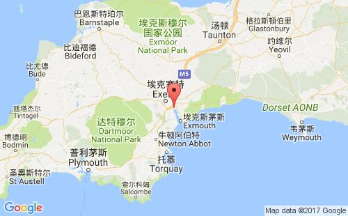 英國(guó)港口托普瑟姆topsham港口地圖