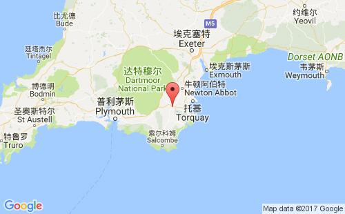 英國港口托特尼斯totnes港口地圖