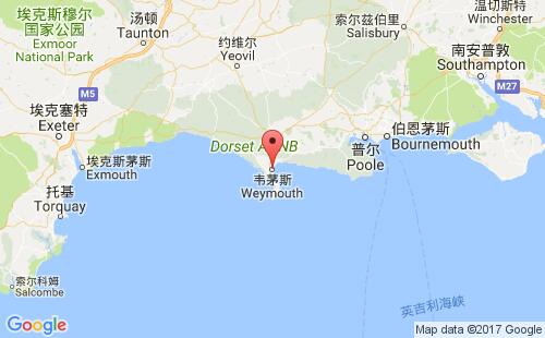 英國港口韋茅斯weymouth港口地圖