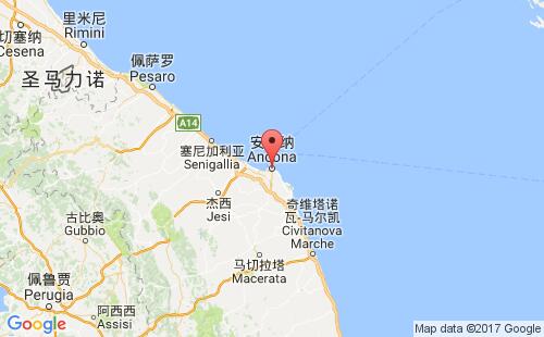 意大利港口安科納ancona港口地圖
