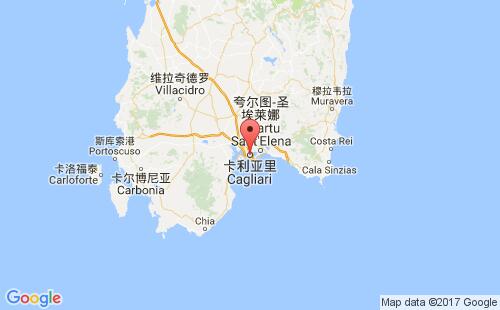 意大利港口卡利亞里cagliari港口地圖