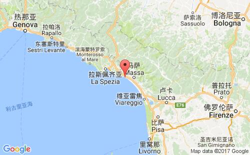 意大利港口馬里納迪卡拉拉marina di carrara港口地圖