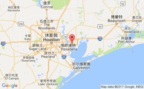 美國海運(yùn)港口貝敦baytown港口地圖