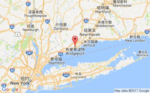 美國海運(yùn)港口布里奇波特bridgeport港口地圖
