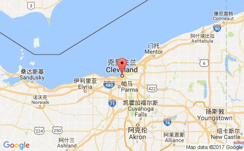 美國(guó)海運(yùn)港口克利夫蘭cleveland,oh港口地圖