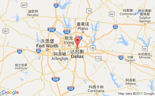 美國海運(yùn)港口達(dá)拉斯dallas,tx港口地圖