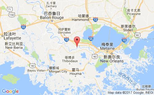 美國海運港口格拉梅西gramercy港口地圖