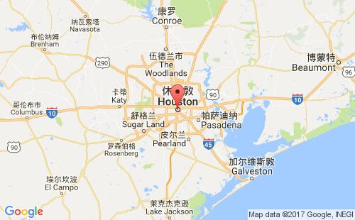 美國海運港口休斯頓houston,tx港口地圖