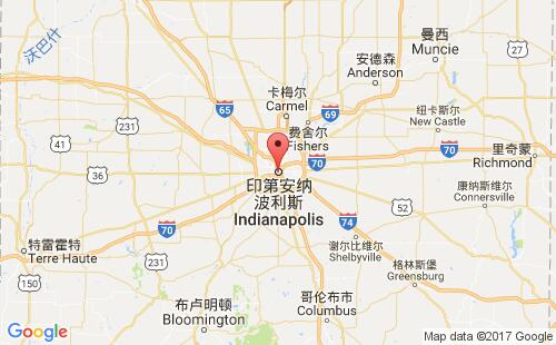 美國海運港口印第安納波利斯indianapolis,in港口地圖