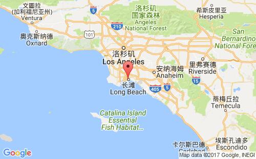 美國海運(yùn)港口長灘long beach,ca港口地圖