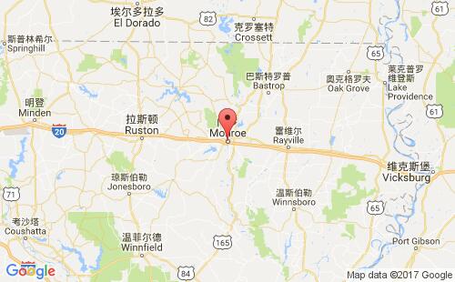 美國海運(yùn)港口門羅monroe港口地圖