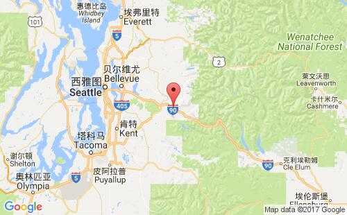 美國(guó)海運(yùn)港口諾思貝north ben港口地圖