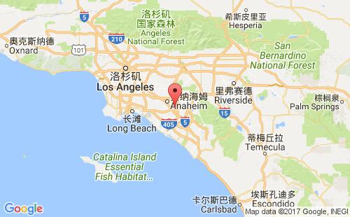 美國海運(yùn)港口奧蘭治orange港口地圖
