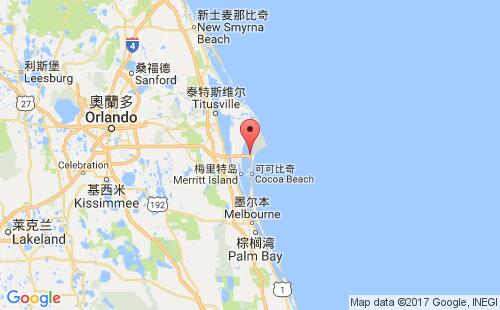 美國海運港口卡納維拉爾港port canaveral港口地圖