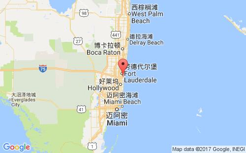 美國海運港口埃弗格雷斯港port everglades,fl港口地圖