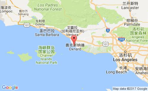 美國海運(yùn)港口懷尼米港port hueneme港口地圖