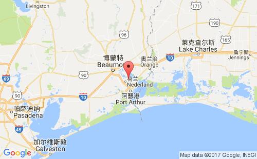 美國海運港口內(nèi)奇斯港port neches港口地圖