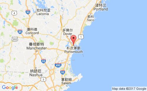 美國海運(yùn)港口樸茨茅斯portsmouth,us港口地圖